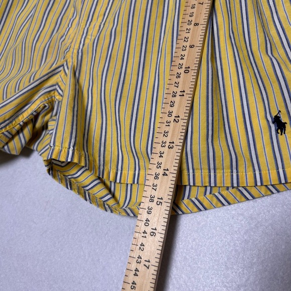 Polo Ralph Lauren Yellow Striped Classic Fit Preppy Cotton Boxer Shorts Lounge M - Picture 7 of 11